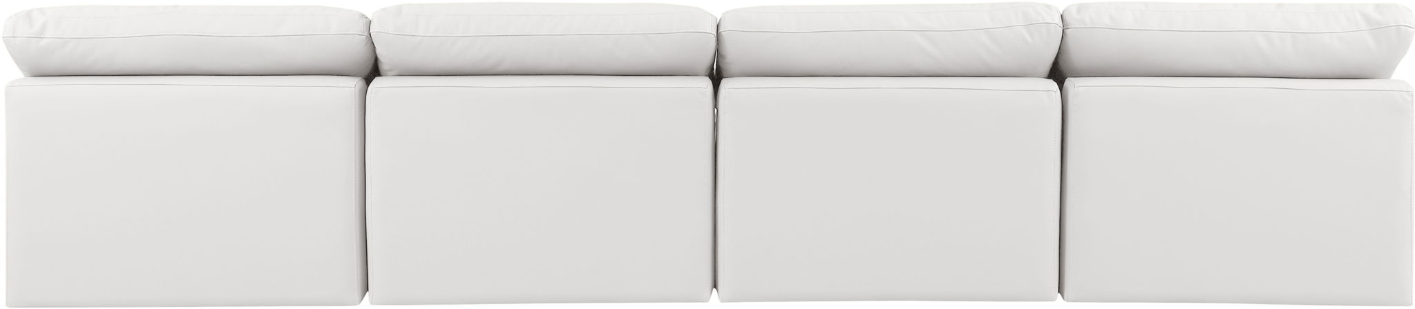 Indulge - Faux Leather 4 Seat Modular Armless Sofa