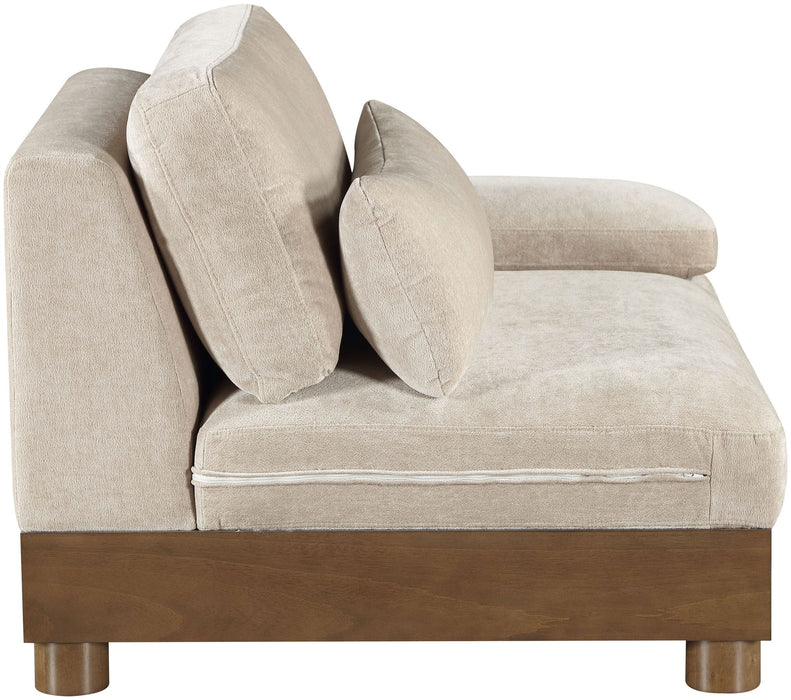 Turin - Fabric Upholstered Modular Arm Chair - Taupe - Stylish Home Furniture