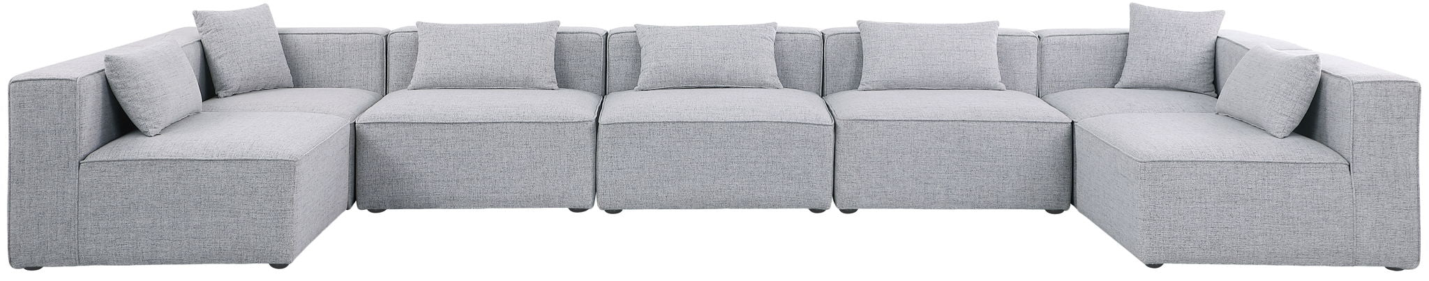 Cube - Linen 7 Piece Modular U-Shaped Sectional - Stylish Home Furniture