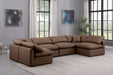 Indulge - Faux Leather 6 Piece Modular U-Shaped Sectional - Stylish Home Furniture