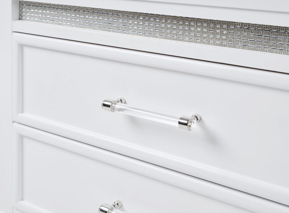 B045 - LED Dresser - White