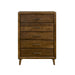 Malibu - 5-Drawer Chest - Walnut - Stylish Home Furniture