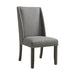 Everdeen - Side Chair With Gray Fabric and Nail Heads (Set of 2) - Charcoal - Stylish Home Furniture