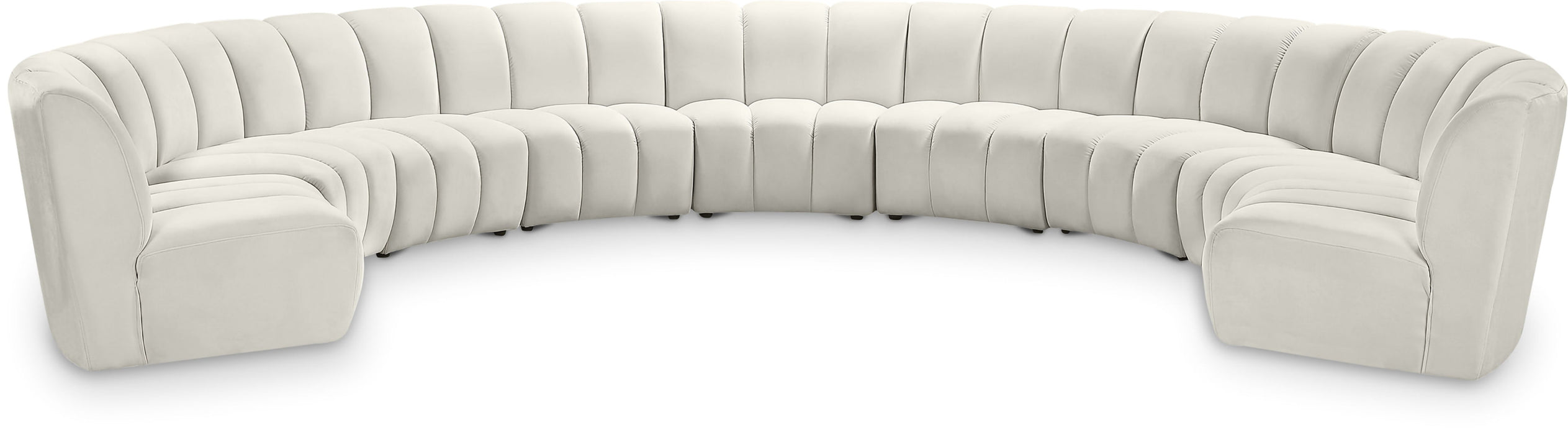 Infinity - 9 Piece Velvet Modular Sectional