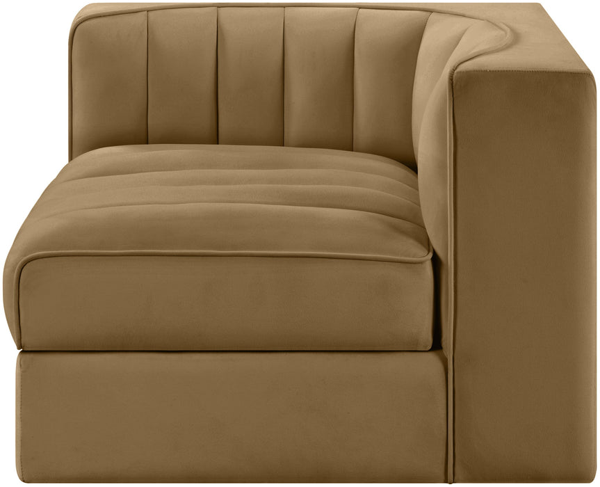 Rummi - Velvet Performance Fabric Upholstered Modular Corner Chair - Stylish Home Furniture