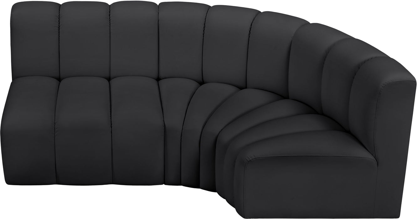 Arc - Faux Leather 3 Piece Sofa