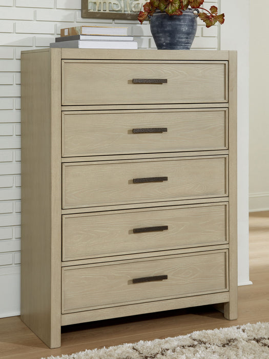 Calmoro - Five Drawer Chest - Gray - Stylish Home Furniture