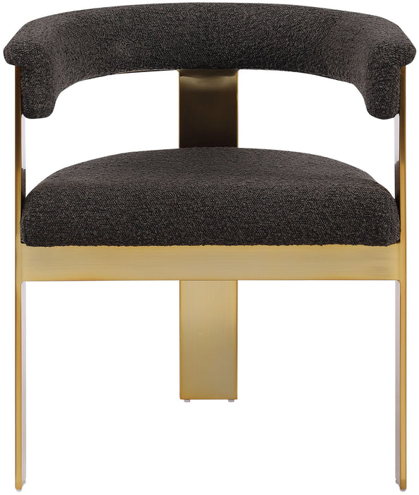 Romeo - Boucle Dining Chair With Gold Base (Set of 2)