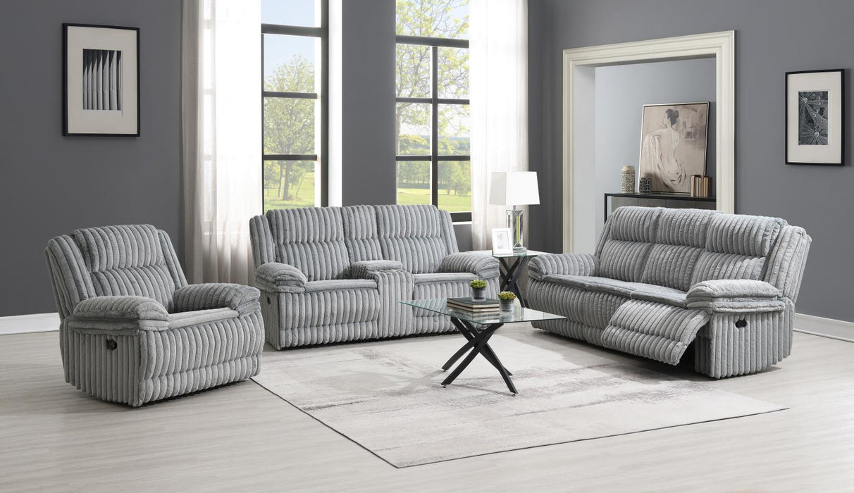 U113 - Corduroy Motion Chair - Gray - Stylish Home Furniture