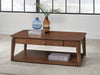 Trenmour - Rectangular Cocktail Table - Medium Brown - Stylish Home Furniture