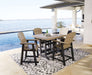 Fairen Trail - 5 Pc. - Counter Dining Set - Black / Driftwood - Stylish Home Furniture