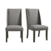 Everdeen - Side Chair With Gray Fabric and Nail Heads (Set of 2) - Charcoal - Stylish Home Furniture