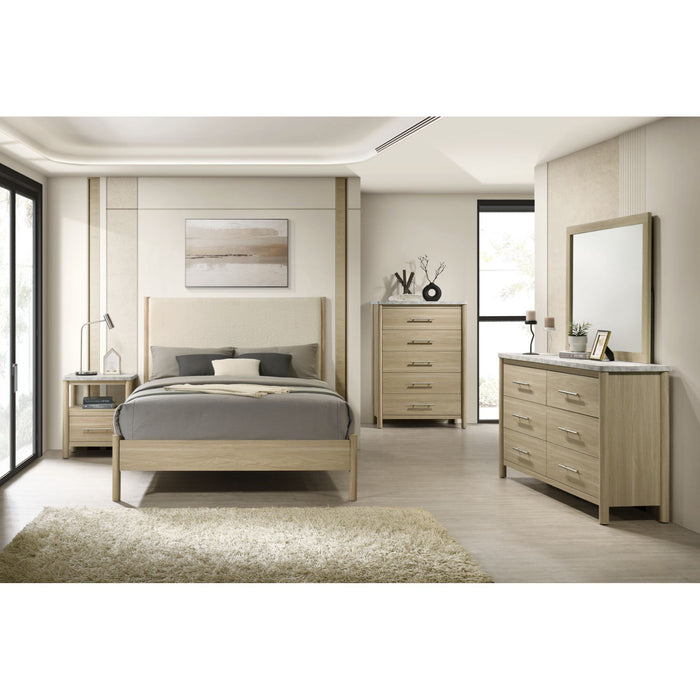 Jonas - Nightstand With USB - Natural - Stylish Home Furniture