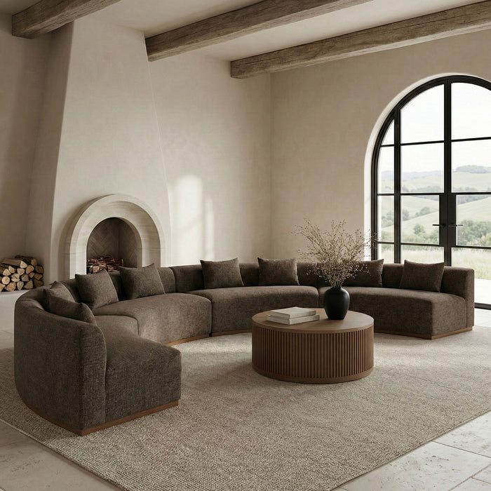 Avanti - Chenille Fabric Upholstered 4 Piece Modular Sectional - Stylish Home Furniture