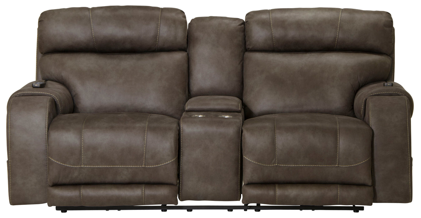 Serenity - Power Reclining Console Loveseat With Power Adjustable Headrest And CR3 Heat / Massage / Lumbar