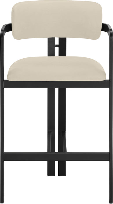 Aurum - Vegan Leather Upholstered Counter Stool With Graphite Black Base