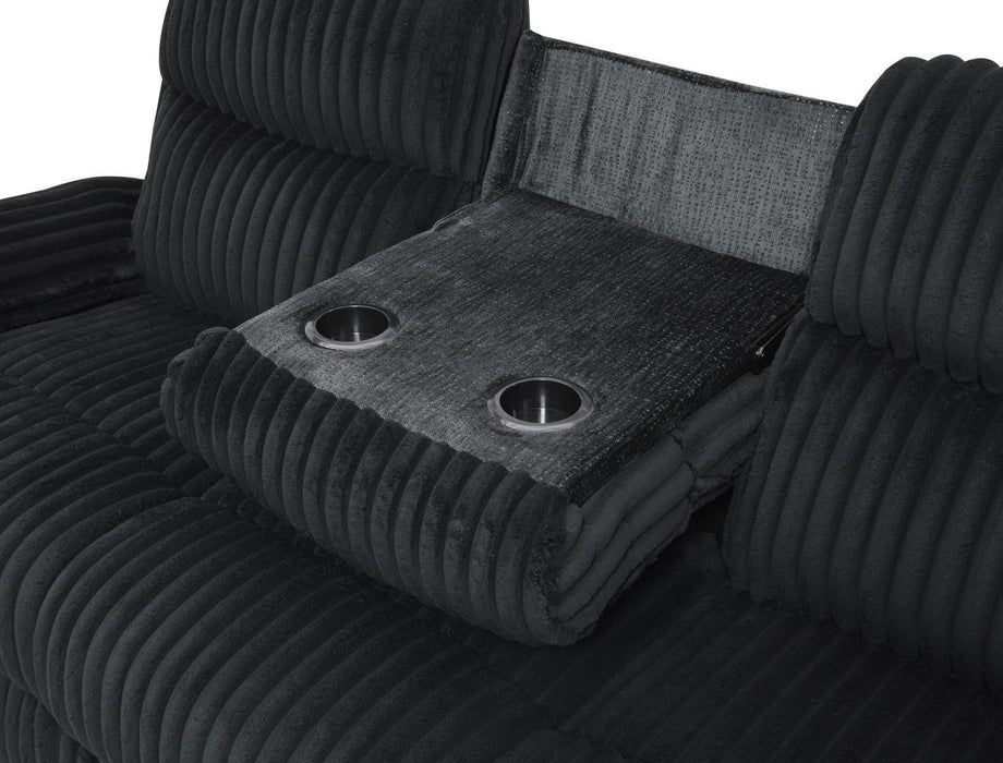 U181 - Corduroy Motion Chair - Black