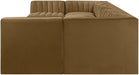 Rummi - Velvet Performance Fabric Upholstered 8 Piece Modular Sectional (With 2 Corner Chairs) - Stylish Home Furniture