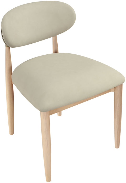 Riccio - Faux Leather Dining Side Chair (Set of 2) - Natural Frame