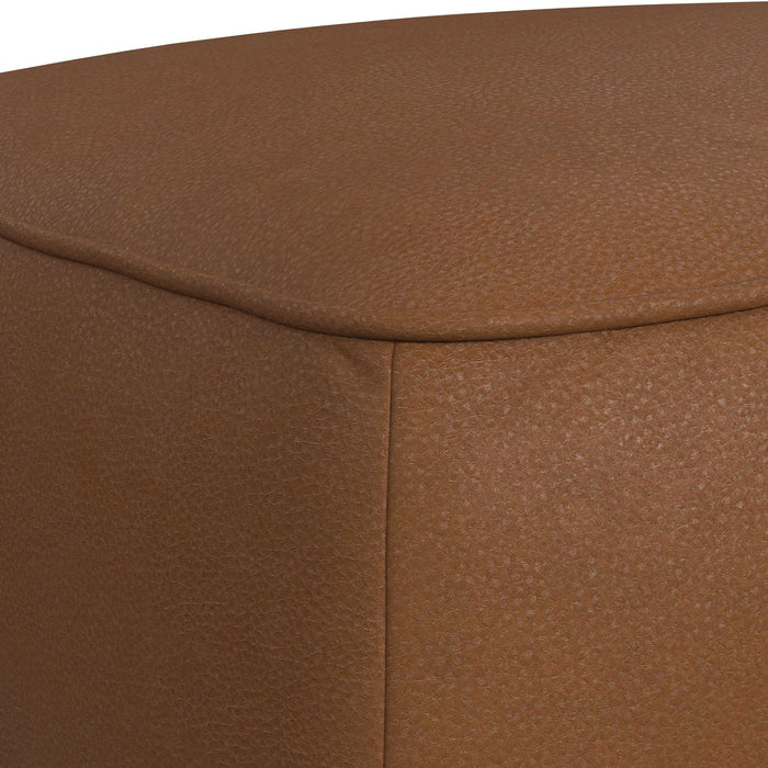 Destiny - Ottoman With Wood Base - Stylish Home Furniture