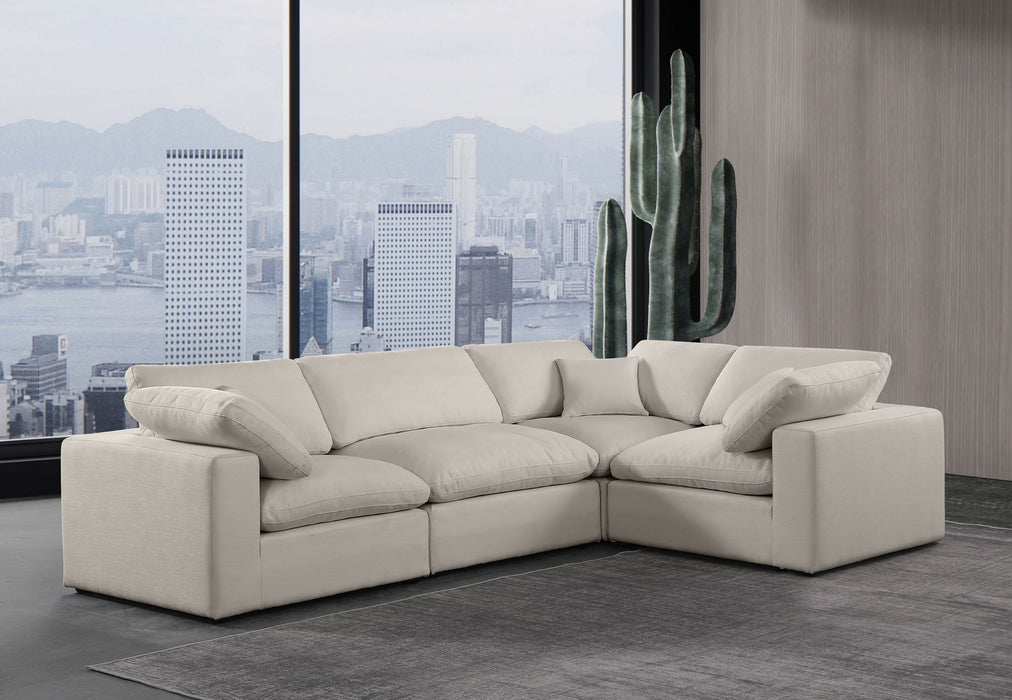 Comfy - 4 Piece Linen Fabric Modular Sectional - Stylish Home Furniture