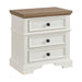 Eastwood - Youth 3-Drawer Nightstand - Brown And White - Stylish Home Furniture