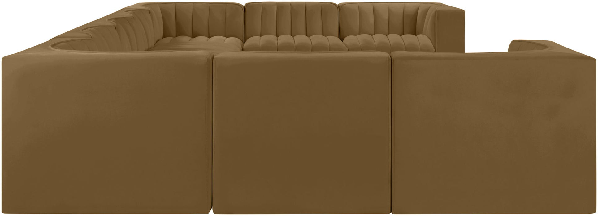 Rummi - Velvet Performance Fabric Upholstered 9 Piece Modular Sectional - Stylish Home Furniture