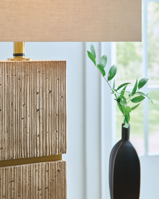 Laddner - Poly Table Lamp - Beige - Stylish Home Furniture