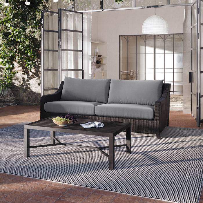 Skye - 2 Piece Sofa And Slat Top Coffee Table Set