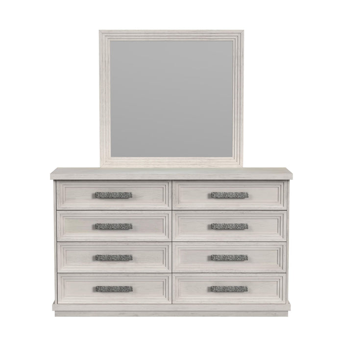 Avalanche - Dresser And Mirror Set - Antique White - Stylish Home Furniture
