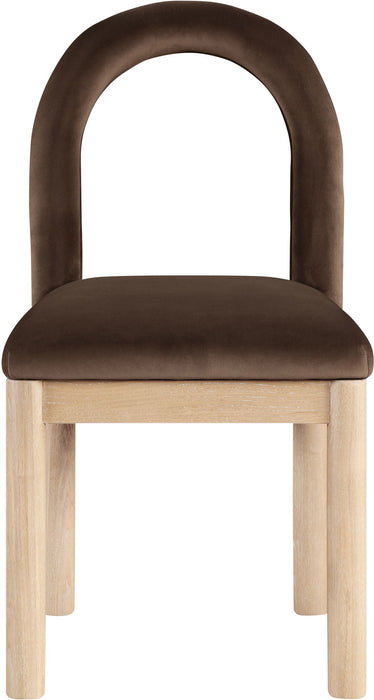 Conrad - Velvet Dining Chair With Natural Legs