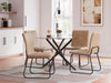Pharwynn - 5 Pc. - Dining Room Table, 4 Side Chair - Black - Stylish Home Furniture