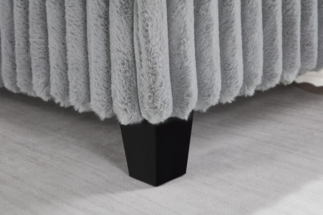 U321 - Corduroy Ottoman - Gray