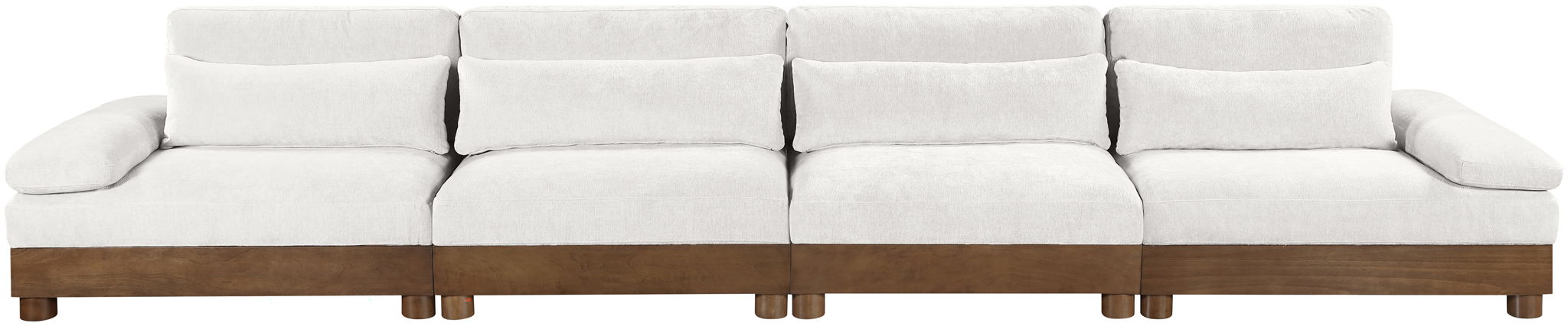 Turin - Chenille Fabric Upholstered Modular Sectional - Cream - Stylish Home Furniture