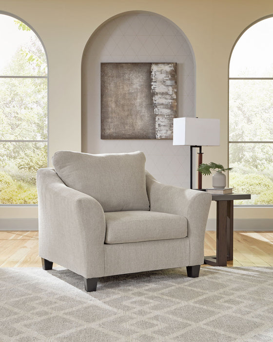 Willarae - 2 Pc. - Chair And A Half, Ottoman - Taupe - Stylish Home Furniture