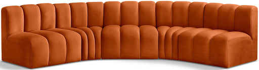 Arc - Velvet 5 Piece U-Shaped Modular Sofa