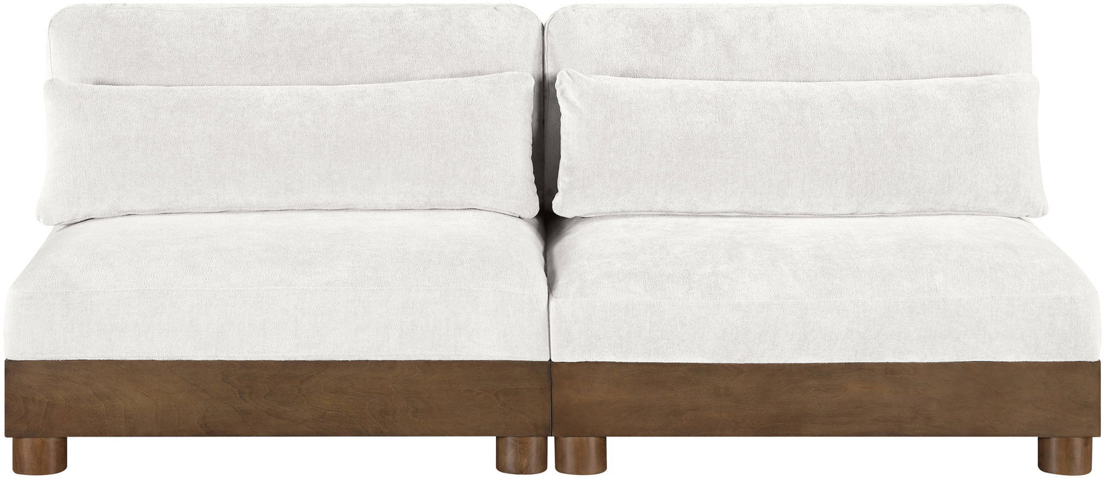 Turin - Chenille Fabric Upholstered Modular Sectional - Cream - Stylish Home Furniture