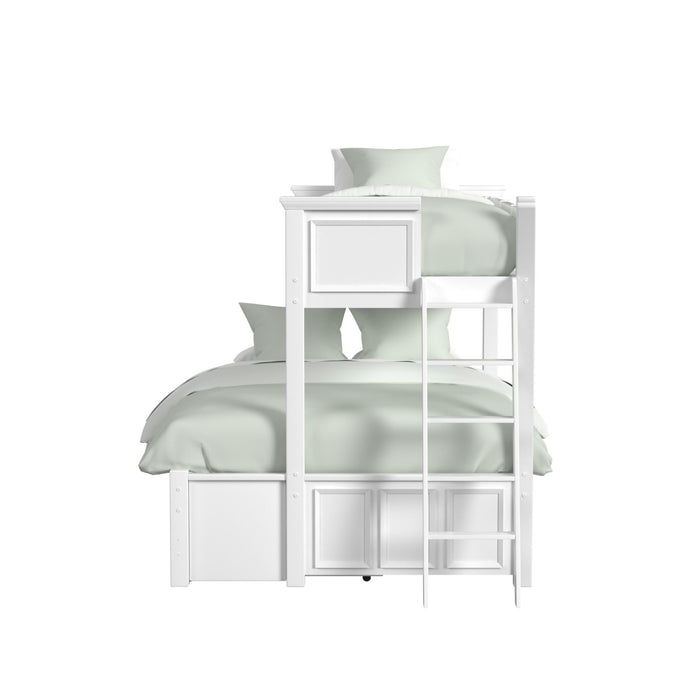 Hampton Kids - Bunk With Ladder And Trundle - Stylish Home Furniture