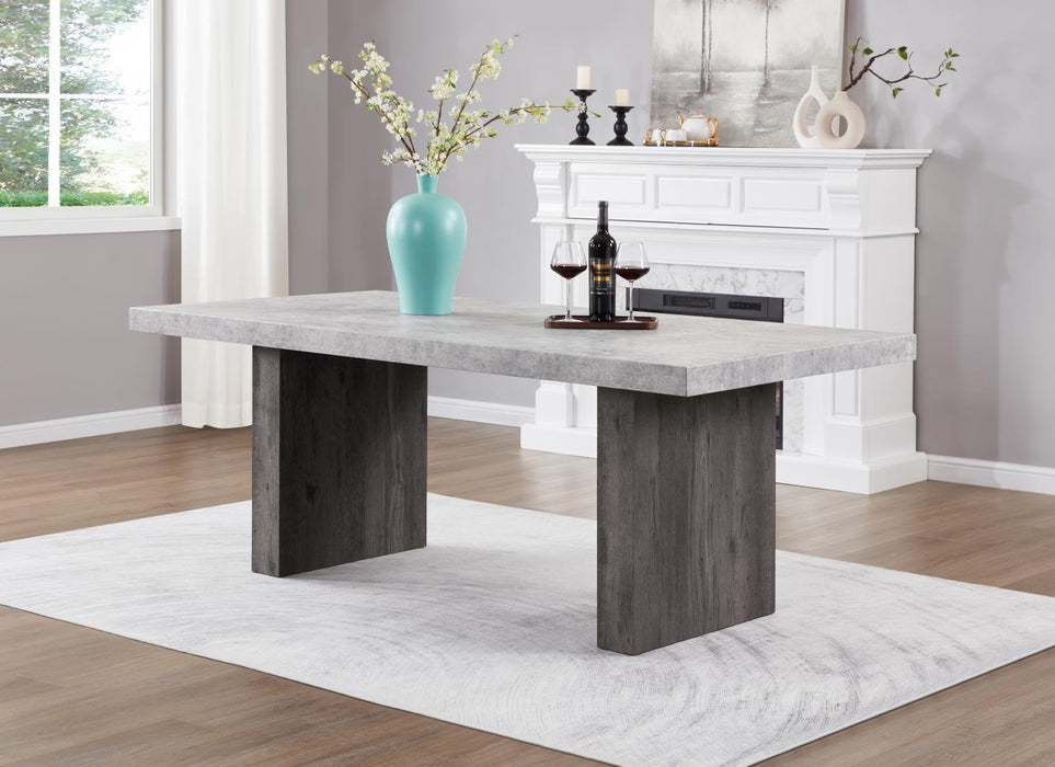 D149 - 3D Faux Paper Marble Dining Table - Gray
