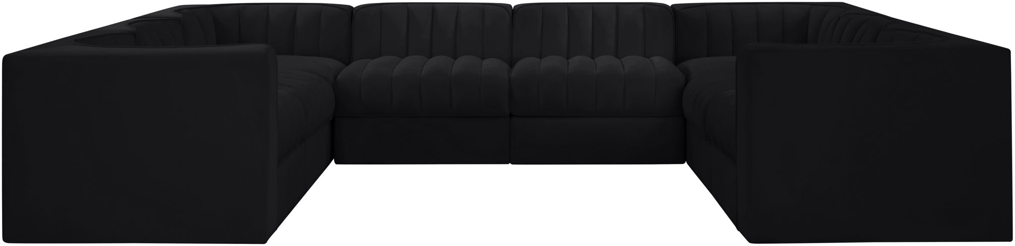 Rummi - Velvet Performance Fabric Upholstered Modular Sectional - Stylish Home Furniture