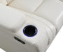 U94 - LED Power Reclining With Power Headrest, Bluetooth Speaker, And Drop Down Table Loveseat - White - Stylish Home Furniture
