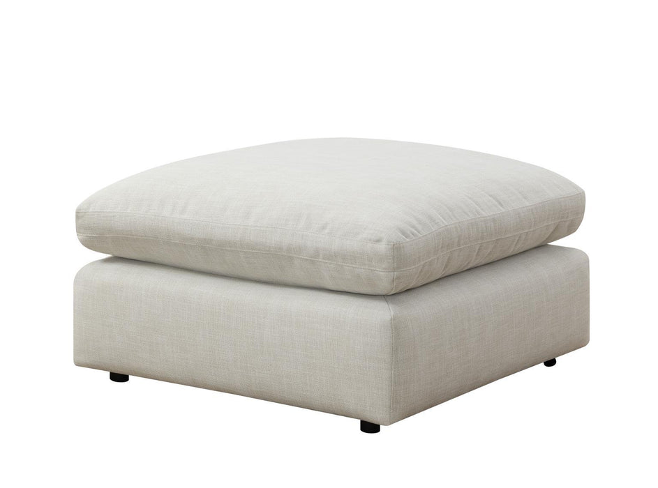 U246 - Linen Oversize Ottoman - White