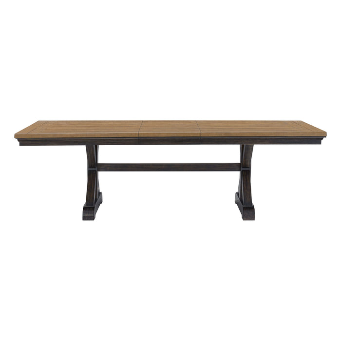 Montrose - Dining Table With 20" Leaf - Espresso And Brown - Stylish Home Furniture