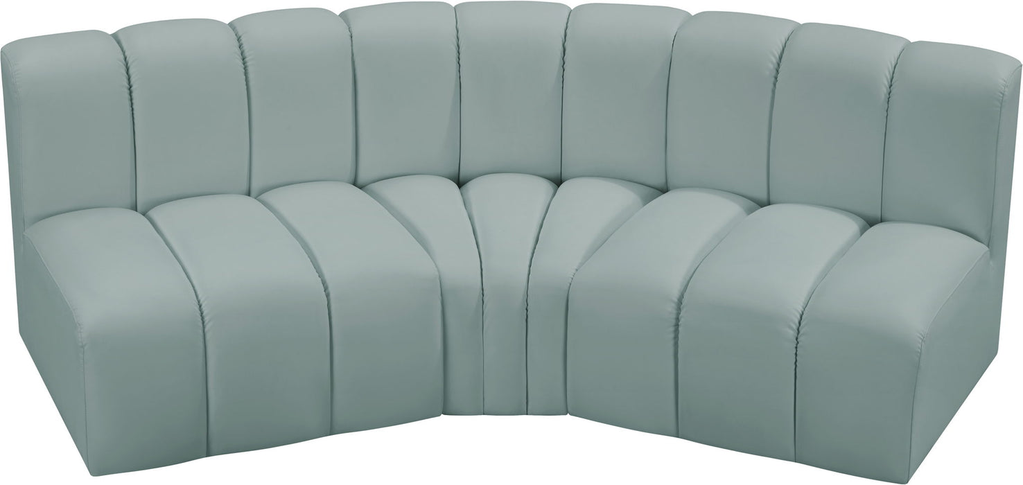 Arc - Faux Leather 3 Piece Modular Corner Sofa