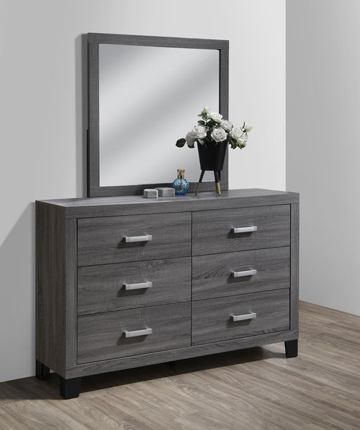 B376 - Dresser And Mirror Closeout Special - Dark Gray - Stylish Home Furniture