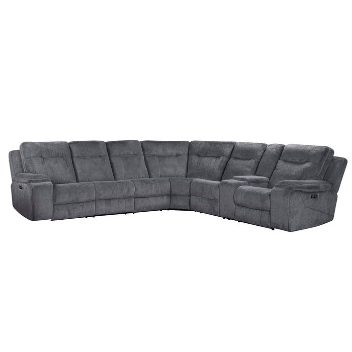 Teddy - 3 Piece Power Sectional - Gray