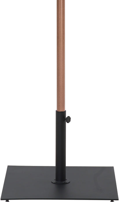 Fiji - Aluminum Patio Umbrella With Square Black And Teak Base