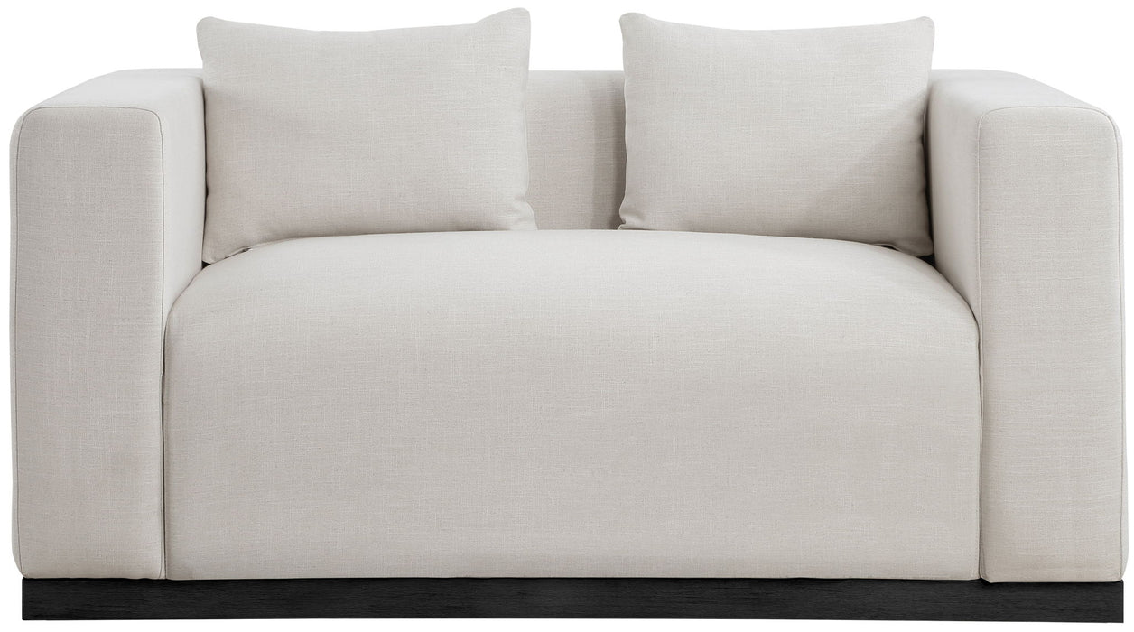 Alfie - Linen Textured Fabic Loveseat