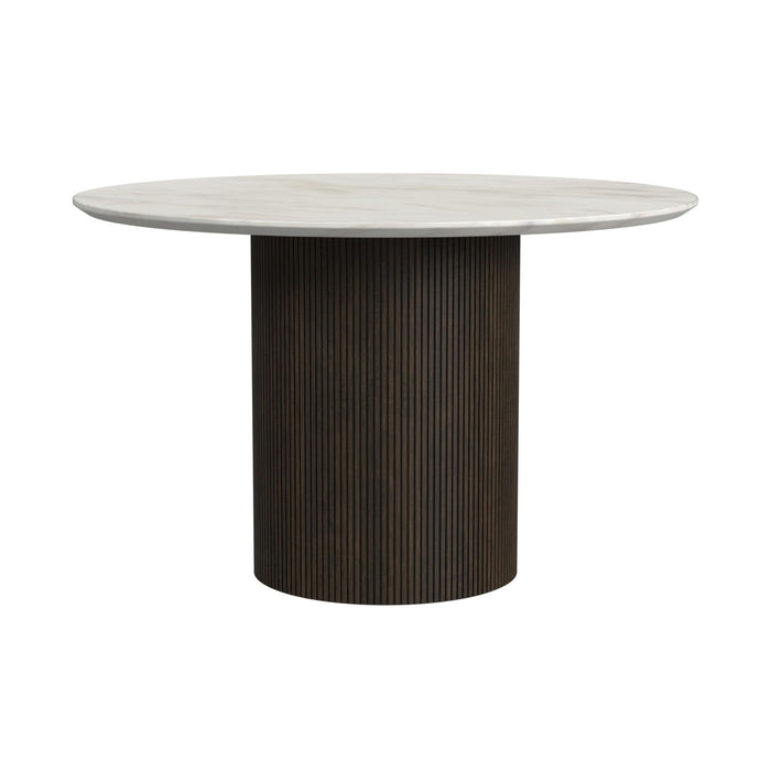 Sylvie - Round Dining Table With Faux Marble Top - Stylish Home Furniture