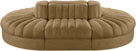Rummi - Oval Velvet Performance Fabric Upholstered 6 Piece Modular Sectional - Stylish Home Furniture